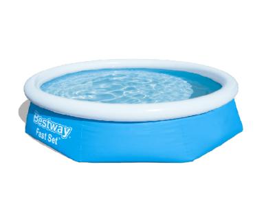 China Heavy Duty Quick Hassle Free Family Swimming Pool 3-Ply PVC and Polyester Classic Setpools Inflatable Round Pool for sale