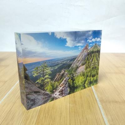 China Wholesale Clear Acrylic Photo Pad UV Photo Block Printing Clear Acrylic for sale