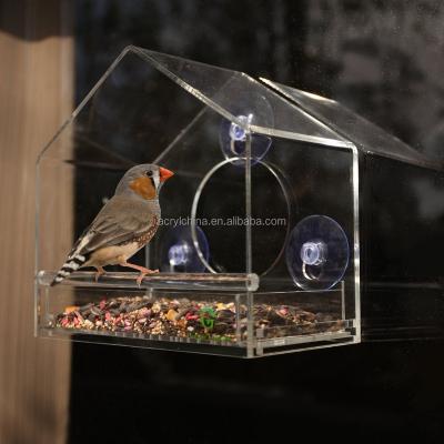 China Acrylic Proof Window Bird Feeder By Gamgee Garden Watch Wild Birds Feed Up Narrow Clear See for sale