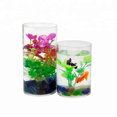 China Viable acrylic cylinder aquariums/acrylic cylinder/round acrylic aquarium for sale