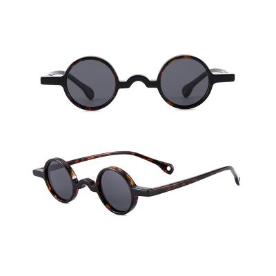 China Japanese brand women's fashionable sunglasses round round vintage glass sunglasses for sale