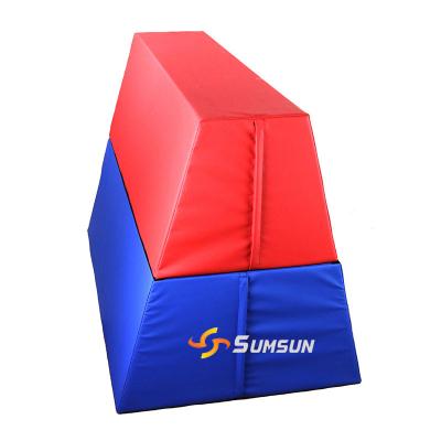 China PVC Covered Gymnastics Safe Trapezoidal Jumping Mat Plyometric PVC Fitness Exercise Box And Sponge Box for sale