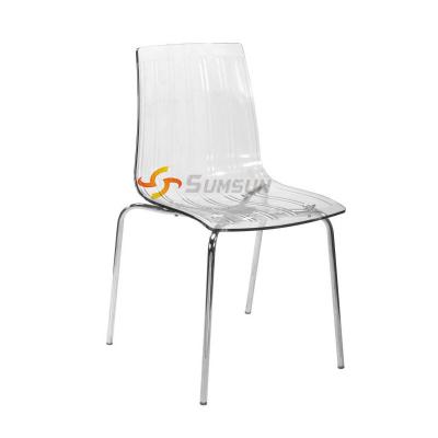 China Dining Chair Frame Metal Chair SS-166 Strong And Modern Colored Clear Color Bright Chair Base for sale