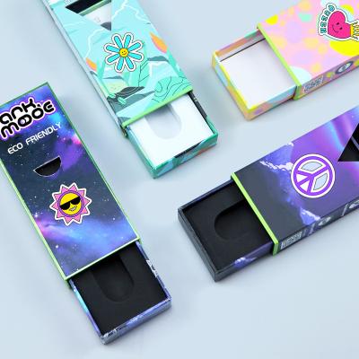 China Custom Logo Recycled Cartridge Gift Child Safe Packaging Recyclable With Eva Insert Drawer Sliding Boxes for sale