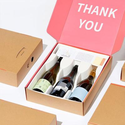 China Custom Recyclable Mailing Boxes Wine Cardboard Bottle Insert Packaging Paper Recyclable VODKA VODKA For Gift Packing Box for sale