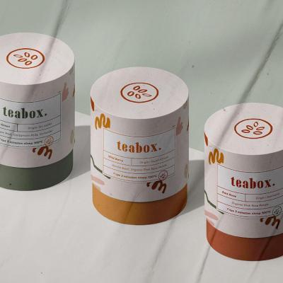 China Tea Food Grade Eco Friendly Biodegradable Biodegradable Paper Tubes Recycled Coffee Packaging Tube Cylinder Box for sale