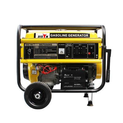 China 5kw Electric Gasoline Generator Power Portable Household Generator Generation Equipment With 390CC Wheels ZXC009 for sale