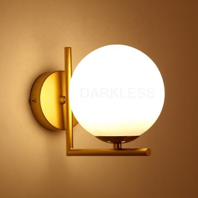 China Brief Fashion Loft Modern Nordic Modern Glow Around Mirror Glass Restaurant Bathroom Sconce Wall LED Home Decor Lighting Fixture for sale