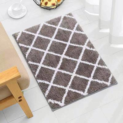 China Microfiber Washable Soft Back Rubber Mat Custom Made Bathroom Mat Washable Rubber Mat In Bathroom for sale