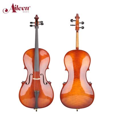 China AileenMusic Solid Fir Ebony Back Parts Interesting Flamed High Quality Cello Selected Interestingly (CM140) for sale