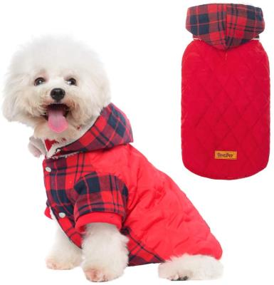 China Viable Fashion Plaid Design Custom Fleece Inside Luxury Dog Coats & Clothes Jacket for sale