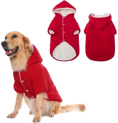 China Viable Durable Polyester Warm Dog Coat With Hood Soft Fleece Dog Winter Jacket for sale