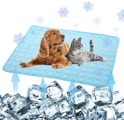 China Custom Made Machine Washable Summer Plant Cooling Dog Cooling Mat Pet Cooling Dog Ice Pad for sale