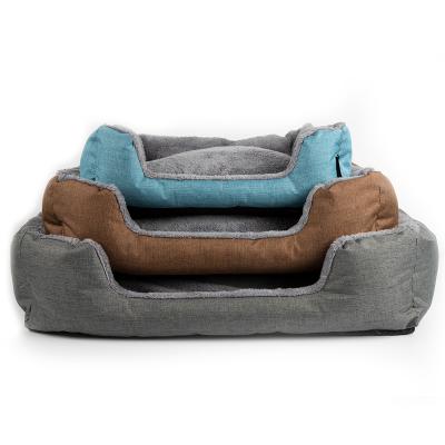 China Large Size Sustainable Custom Factory Dog Fleece Mat Removable Washable Plush Dog Bed for sale