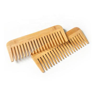 China Wholesale Home Degradable Bamboo Wooden Wide Tooth Comb Brush Comb Common Hair Comb for sale