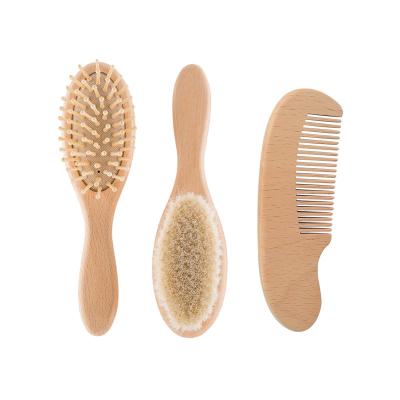 China 2021 High Quality Eco-Friendly Wholesale Professional Gift Battery Operated Christmas Baby Hair Bamboo Wooden Reading Brush for sale