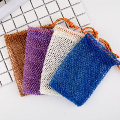 China EXFOLIATE Mesh Soap Saver Pouch Bag Nylon Body Scrubber Exfoliating Soap Holder For Shower for sale