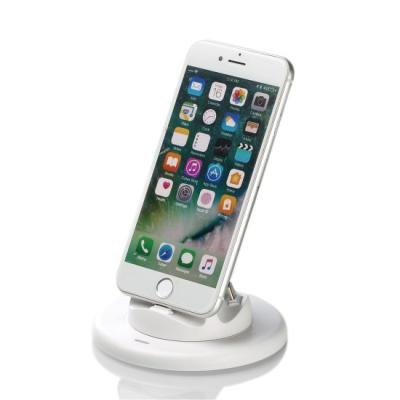 China The Micro/Lightning/Type-C interface charger three-in-one wireless charger compatible with Apple, Samsung and Android, and allows for rotating charging for sale