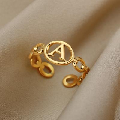 China English Letters Hip Hop Ring Men And Women Ring Adjustable Open Cute FJ 26 for sale