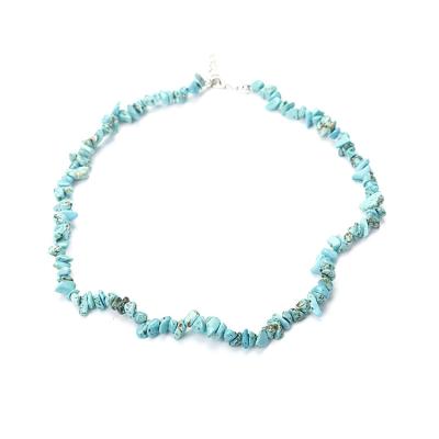 China New FJ CLASSIC Natural Stone All-match Necklace Personalized Handmade Beaded Colorful Gravel Necklace for sale