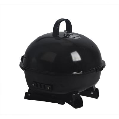 China Easily Assembled SEJR Mini Black Balcony Portable Charcoal Round BBQ Grill for sale