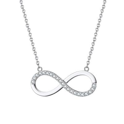 China New FASHIONABLE Diamond Symbol s925 Sterling Silver Necklace For Women for sale