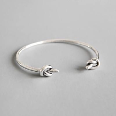 China Unique 2022 New 925 Sterling Silver Rope Knot Nickel Free Bracelet For Women for sale