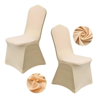 China Simple Wholesale Polyester Spandex Stretch Universal Wedding Party Church Lectern Chair Cover for sale