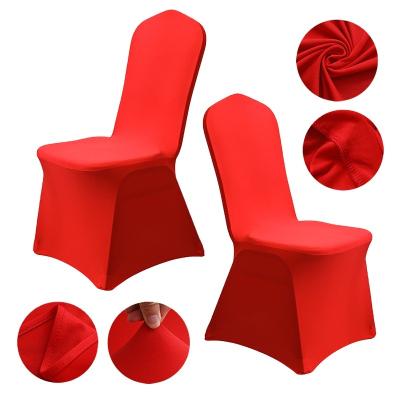 China Simple Wholesale Polyester Spandex Stretch Universal Wedding Party Church Lectern Chair Cover for sale