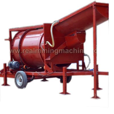 China Alluvial gold washing 10 tons per hour mobile Mini Trommel Screen Gold Wash plant/small trommel drum screen/portable gold washing plant for sale