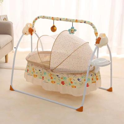 China Best Baby Modern Warm Electric Swing Bed Crib New Products Swinging Cradle for sale