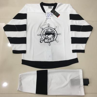 China Custom Oversized 100% Polyester Hockey Jersey Tank Top Quick Dry Twill Ice Hockey Tackle for sale