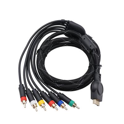 China Free Sample 1.8m / 6FT Plug & Play Multi Component Cable AV For Playstation 2 PS3 PS2 Component Cable for sale