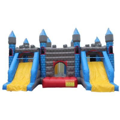 China Indoor +Outdoor Entertainment Double Slide Commercial Inflatable Bounce Castle for sale