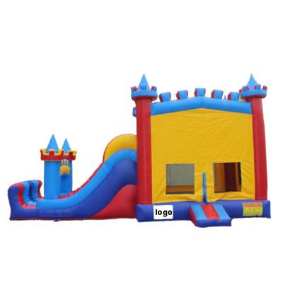 China 2021 Indoor +Outdoor Entertainment Banner Inflatable Bouncy Castle With Slide for sale