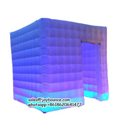 China +Outdoor Indoor Entertainment Promotional Inflatable Cube Party Tent Led Lightweight Inflatable Photo Booth for sale