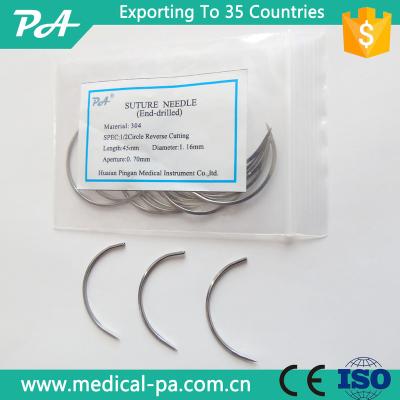 China Factory price of stainless steel wire 1/2Circle around bodied needle for sale