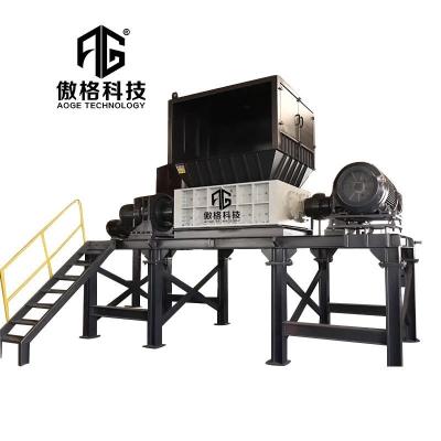 China Hotels Large Capacity Double Shaft Shredder Industrial Shredders Plastic Shredding Machine for sale