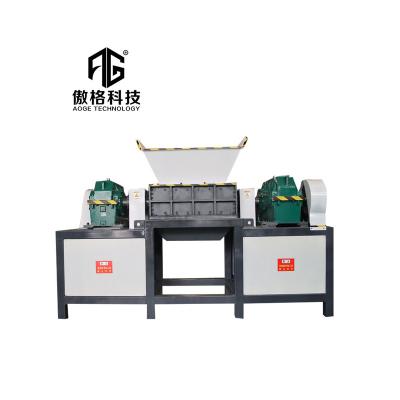 China Hotels Heavy Duty Industrial Double Shaft Shredder Scrap Car Tire Shredder Machine Plastic Recycling Machine for sale