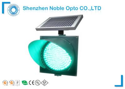 China 300mm Green Solar Warning Light 10W Lithium Battery 5500M CE / ROHS for sale