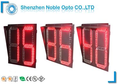 China Square Red Flashing Traffic Light Timing Two Digits Display CE / ROHS for sale