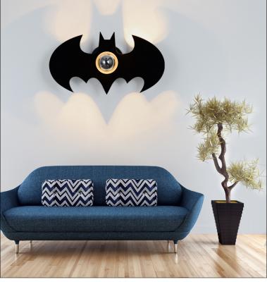 China Modern Creative Bedroom Bedside Corridor Stair Wall Lamp Cartoon Children's Room Bat Shade Wall Lamp for sale