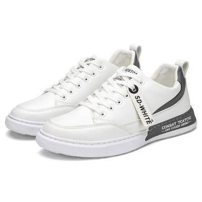 China Fashion Trend Autumn New Men's White Black Casual Leather Sneakers for sale