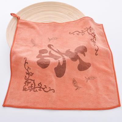 China Sustainable Universal Rustic Printing Kitchen Dish Cotton Non-Slip Custom Tea Towel For Home for sale