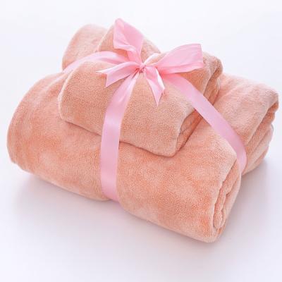 China Disposable Towel Gift Set Microfiber Super Absorbent Cloth Plush Dense Spa Towels Barber Shop Towels for sale