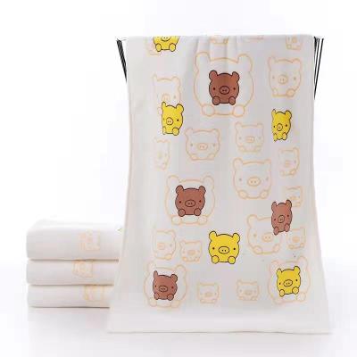 China Other Manufacture Professional Super Fine Dry Hair Towel Printed Bear Towel Microfiber Customized Color Logo Customized Size for sale