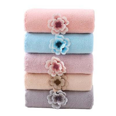 China Other China Factory Wholesale Skin Friendly Coral Fleece Thickened Towel For Home for sale