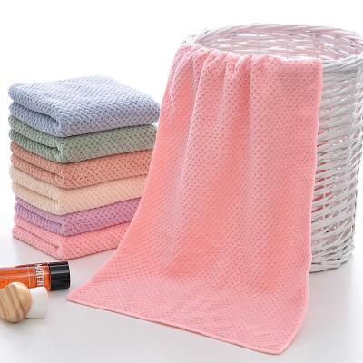 China Hypoallergenic Absorbent Microfiber Bath And Dry Towel Cloth Adult OEM Knitted Opp Bag+Carton Custom Colors for sale