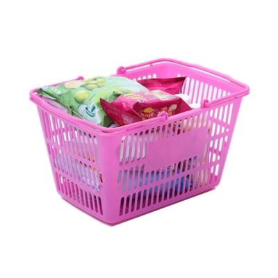 China With handle excellent quality small plastic shopping baskets for grocery stores and wholesale supermarkets for sale