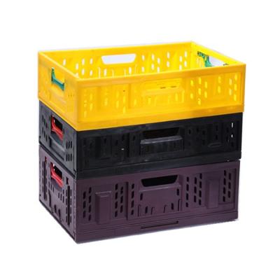 China Wholesale BASKET agricultural and fishing use for plastic folding basket fruit vegetable produce storage logistic box for sale